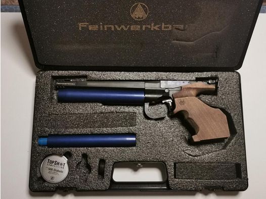 Feinwerkbau P34 cal. 4,5mm/177 mit Pressluftpumpe und Zubehör