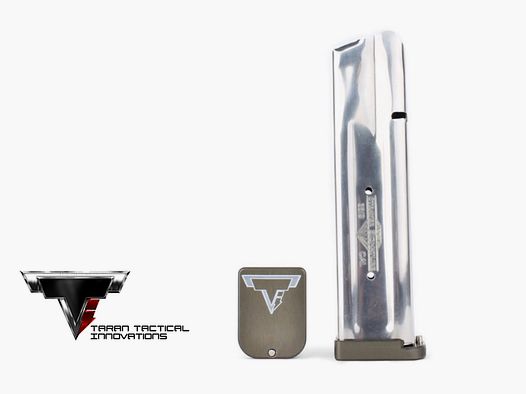 TTI Base Pad for STI/SV Magazines 4mm - Titanium Gray