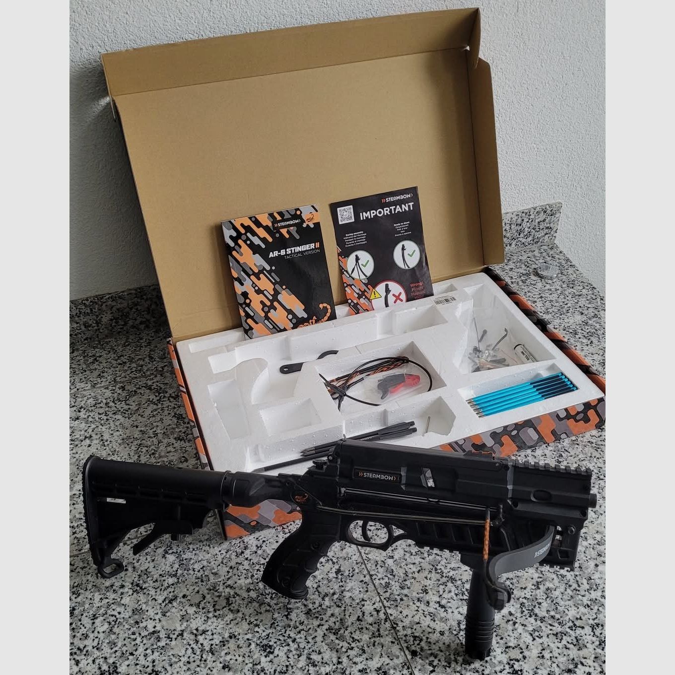 Steambow Repetierarmbrust AR-6 Stinger II Tactical 55 lbs