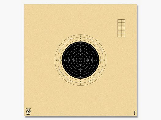 Krüger-Druck bersagli da tiro .22 LR, bersaglio da 50 m con fessura, 34x34 cm, con numero
