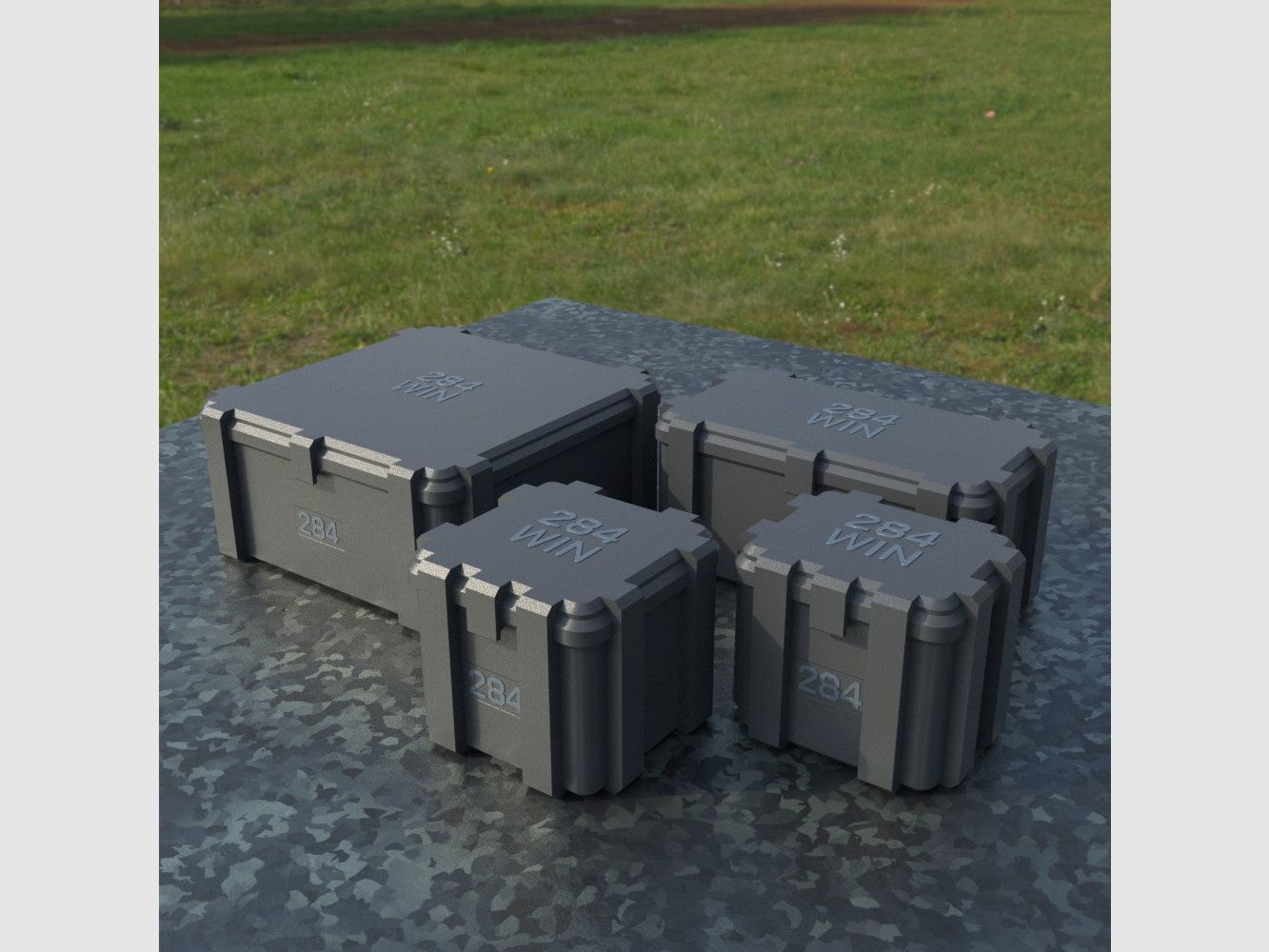 Filamelt skrzynka na amunicję / Ammo Box .284 WIN - pudełko na naboje 'klapka' - 20 / 25 / 50 / 100 rund