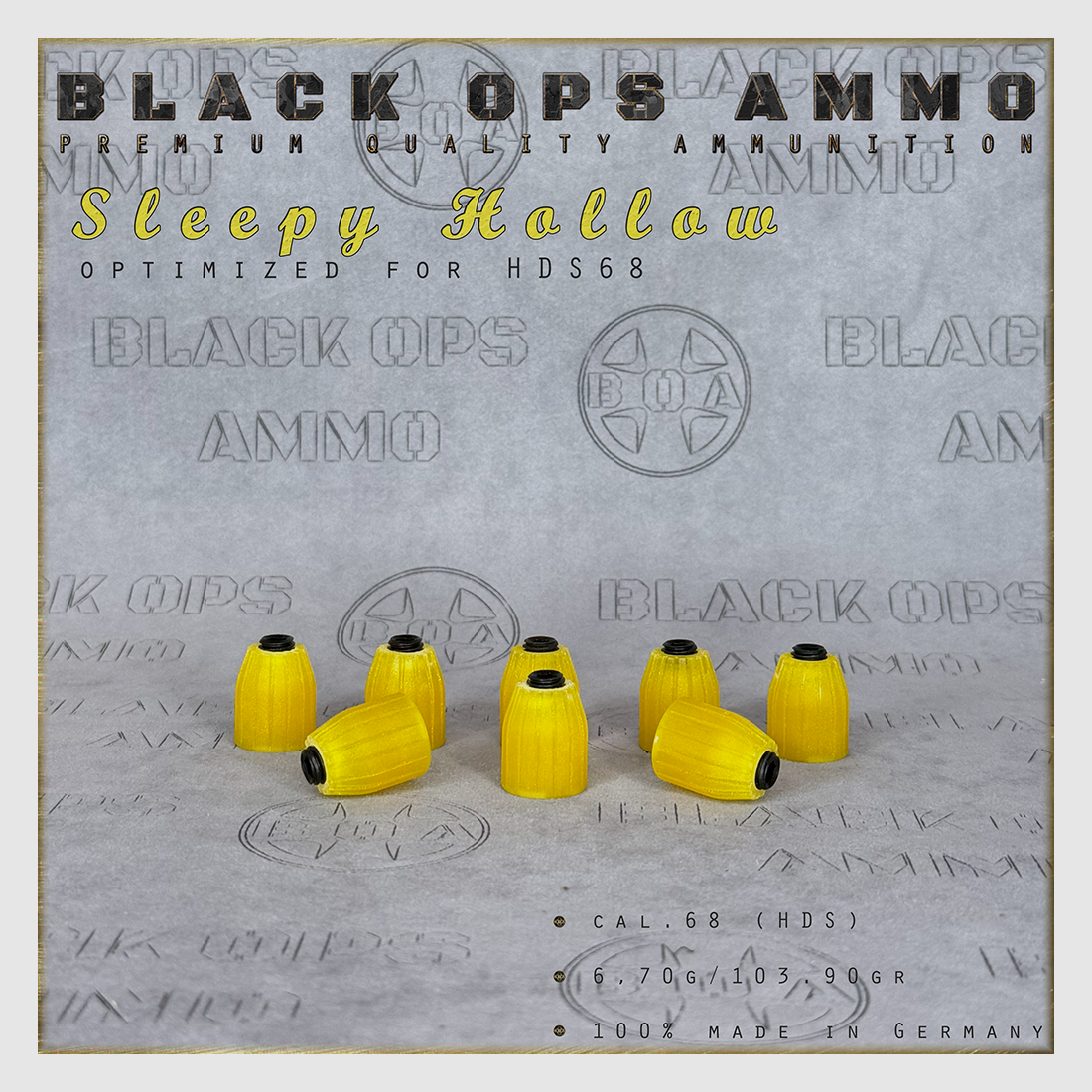 8x Sleepy Hollow BLACK OPS AMMO Umarex TS HDS 68 s cal.68 Munition HDS68 TS68, Bild 2 von 3
