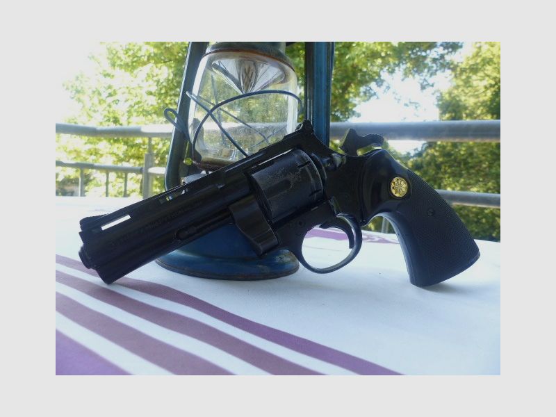 Schwerer Revolver Python Cal. .380k (9mm R) brüniert 6-Schuss Trommel