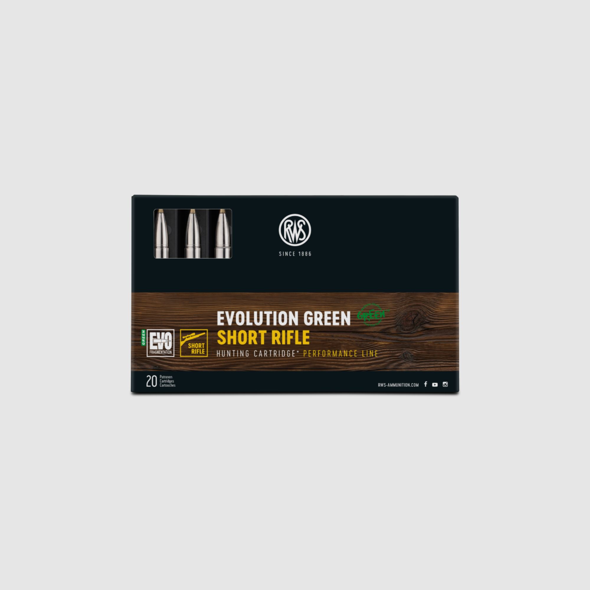 RWS .30-06 Sprgf. EVO Evolution Green Short Rifle 9,0g 139gr SRF senza piombo