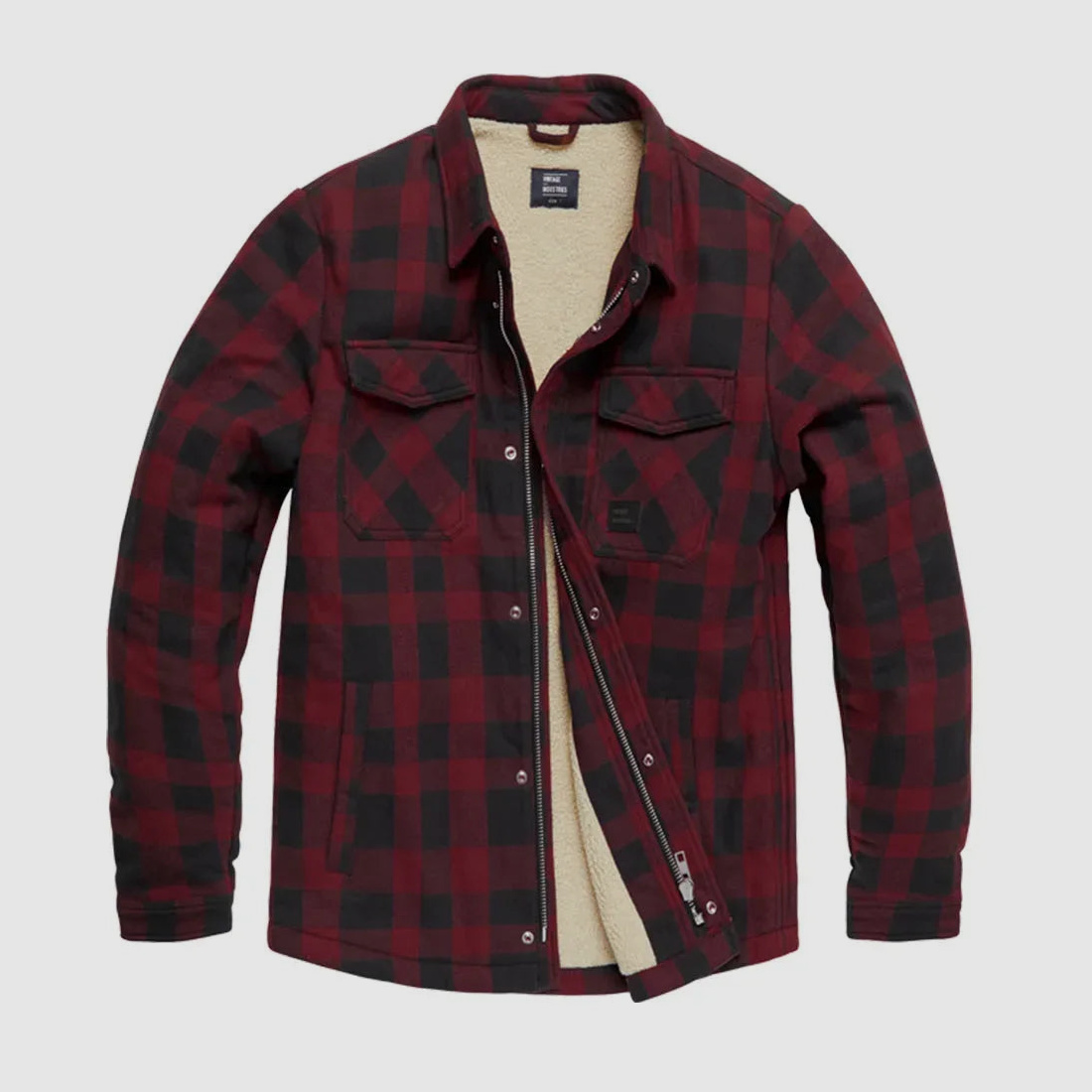 Vintage Industries Vintage Industries Jacke Craft Heavyweight Shirt red check