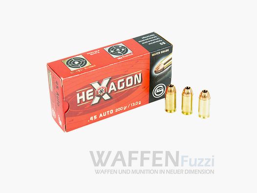 Geco .45 Auto Hexagon 200grs 50 colpi