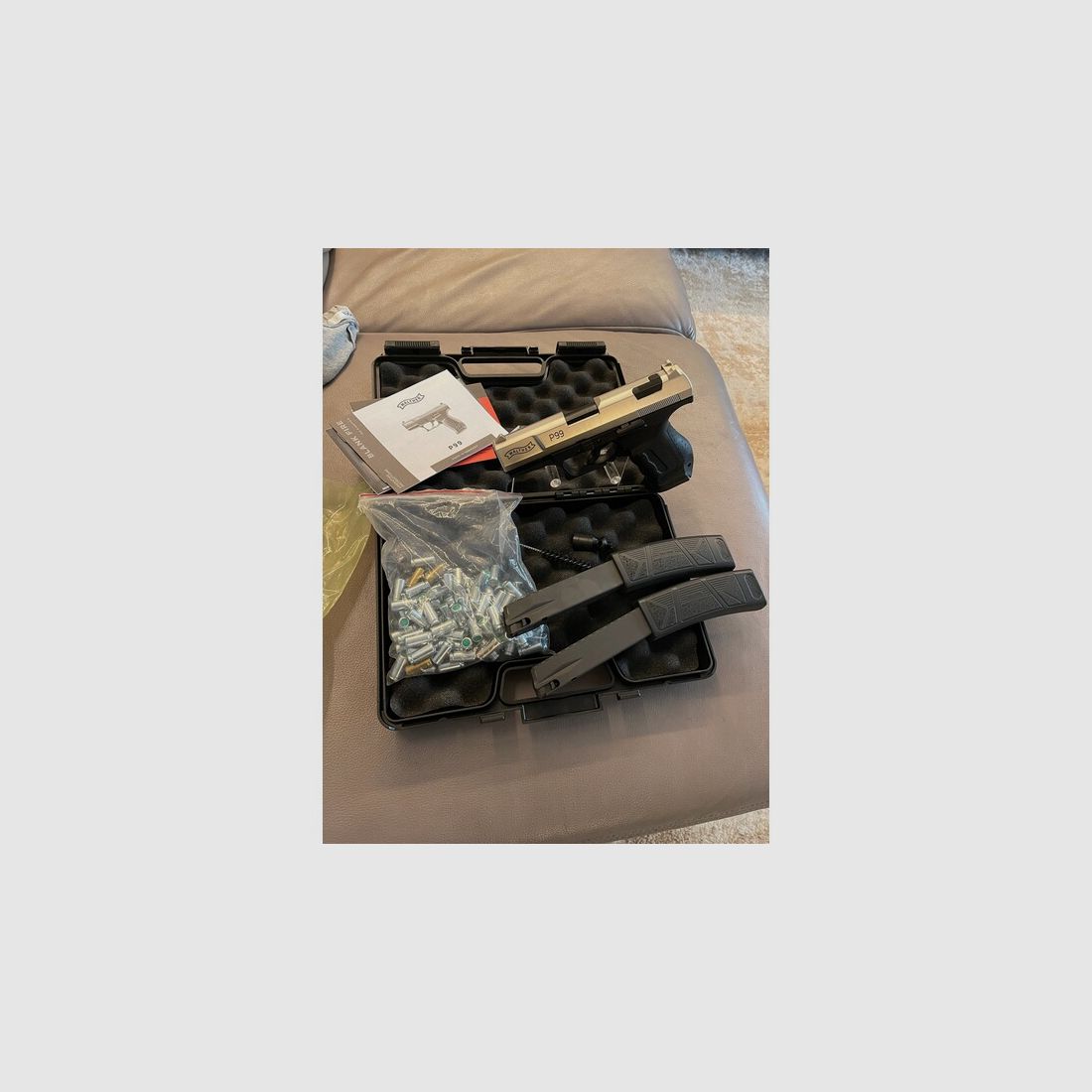 Walther P99 nickel mit Zubehör