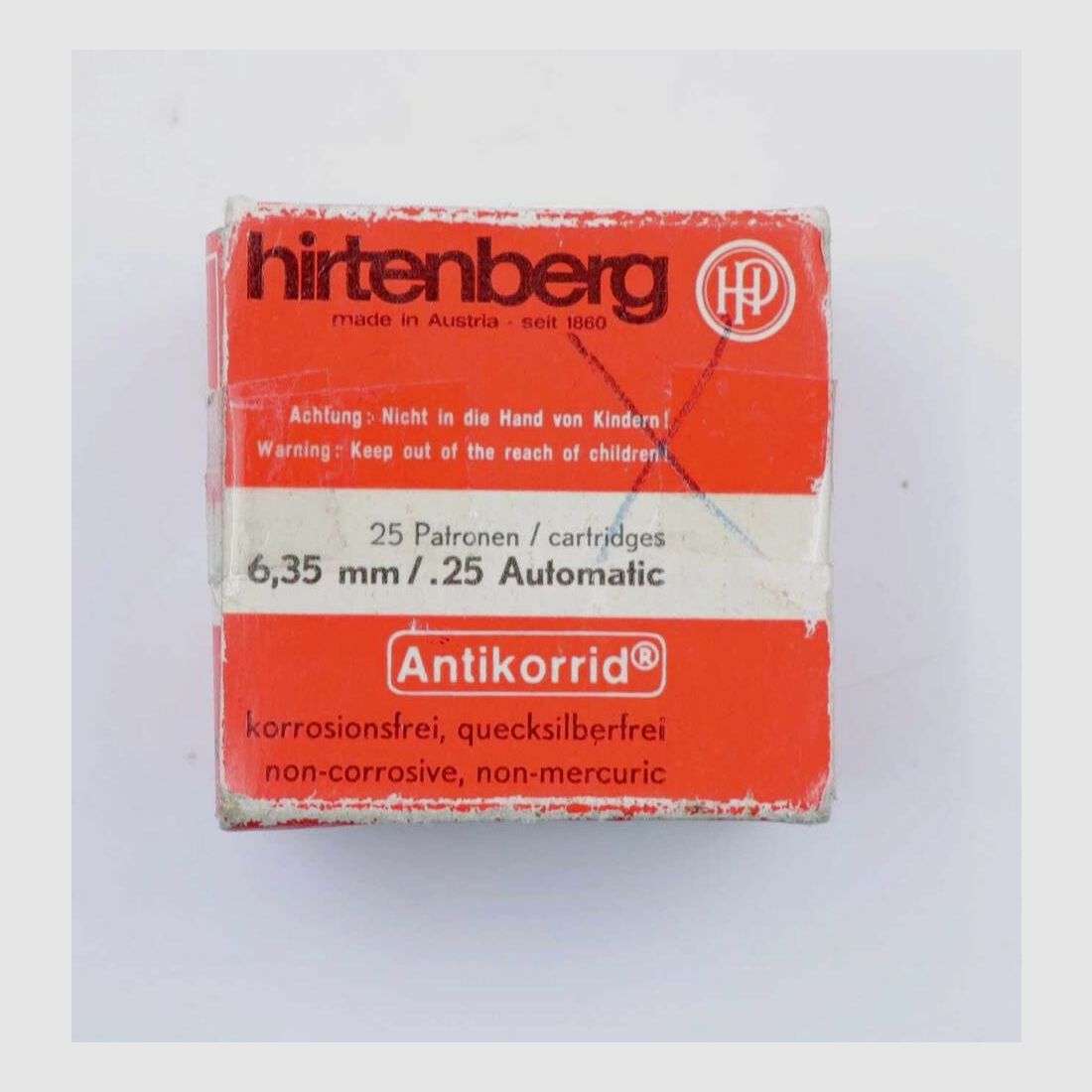 Hirtenberger / Austria Pistol Ammunition 6.35mm Browning/.25ACP