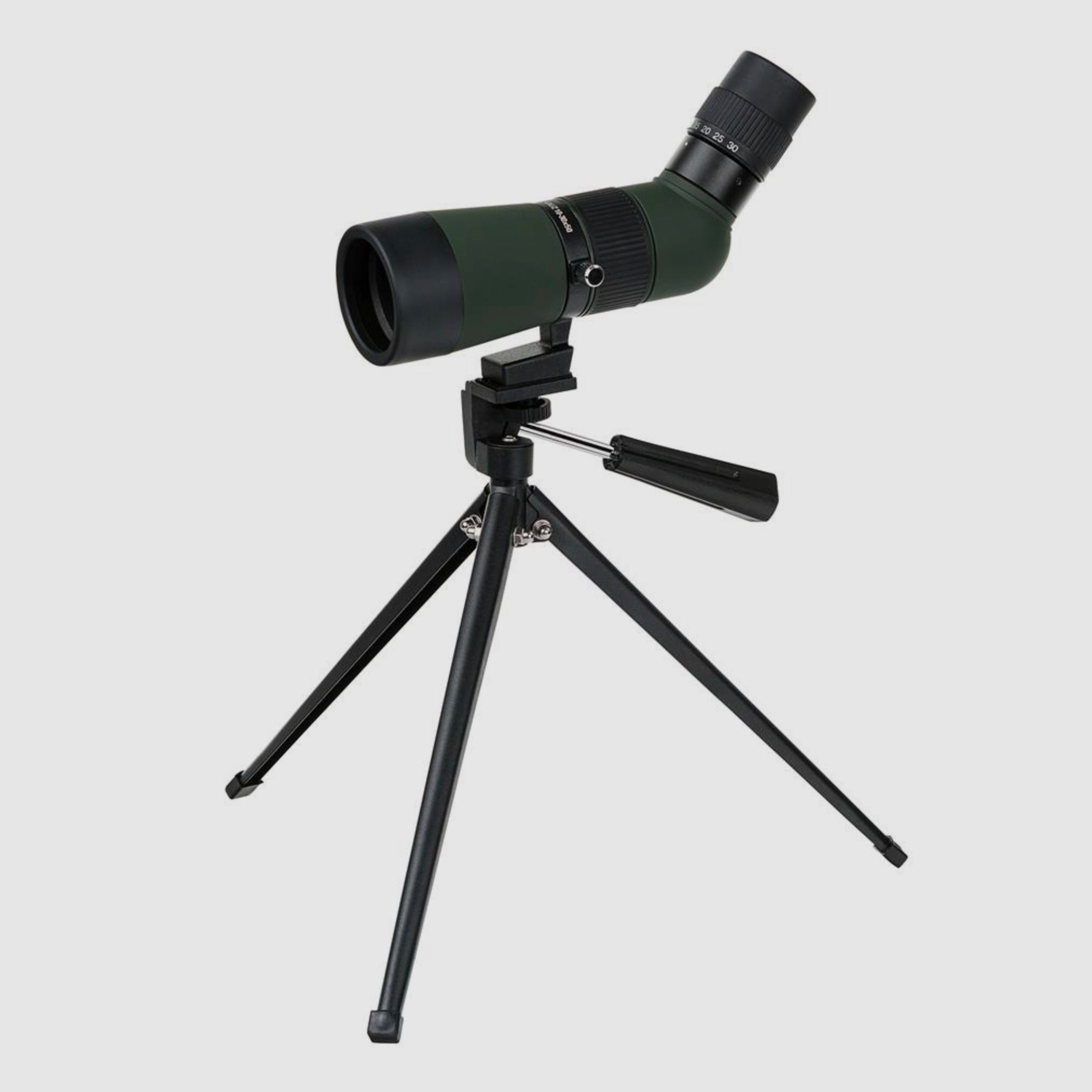 Exhibitor DÖRR 538245 Zoom Spotting Scope Owl 10-30x50 Angled View with Table Tripod and Bag V430