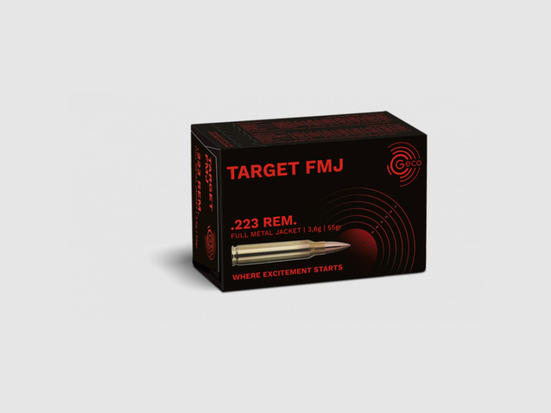 GECO TARGET .223REM - FMJ 55GRS. - 50 PATRONEN