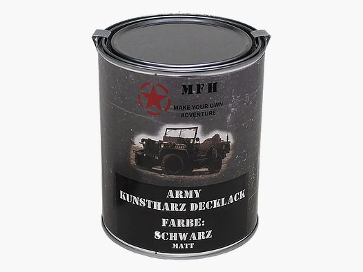 MFH MFH Farbdose Army Lack 1 Liter matt schwarz