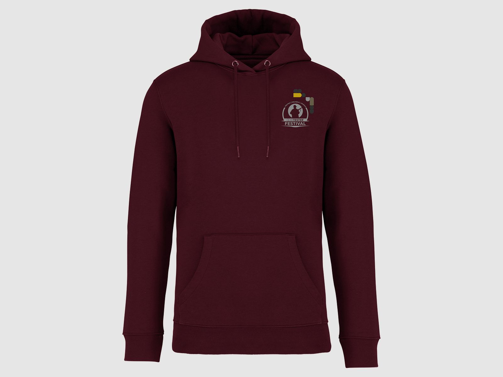 Geartester Festival Bio Hoodie, kleines Logo