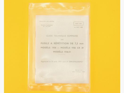 Oryginalna zgrzewana instrukcja dla karabinu MAS36 / 1936 CR 39 i modelu 1936-51