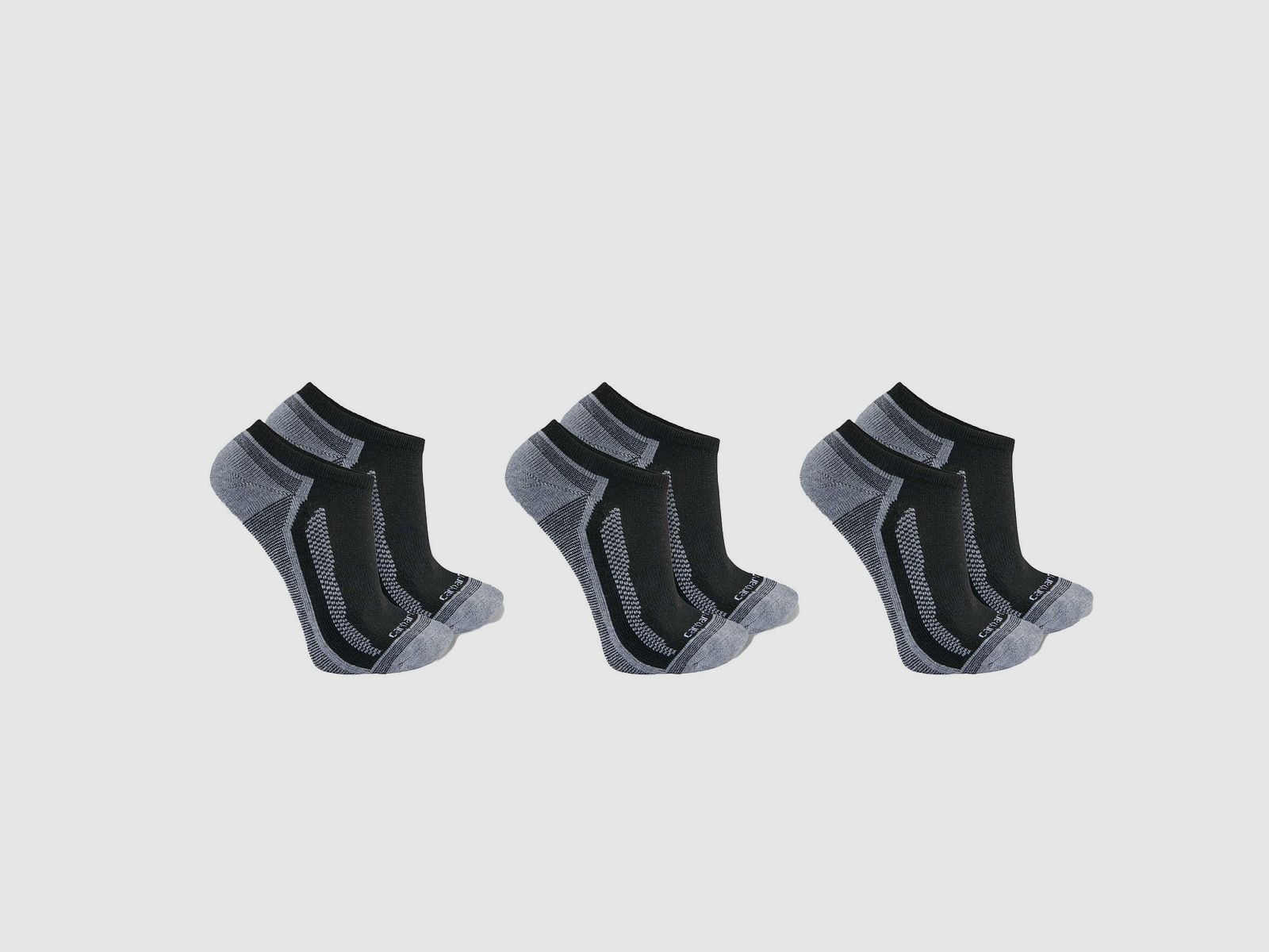 Carhartt Force Midweight Low Socks 3-Pack Men's Charcoal L