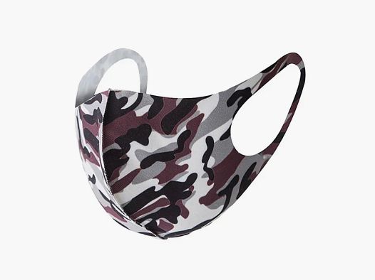Cubierta de boca y nariz / Mascarilla comunitaria - Camuflaje Lila-Gris - para ella y él