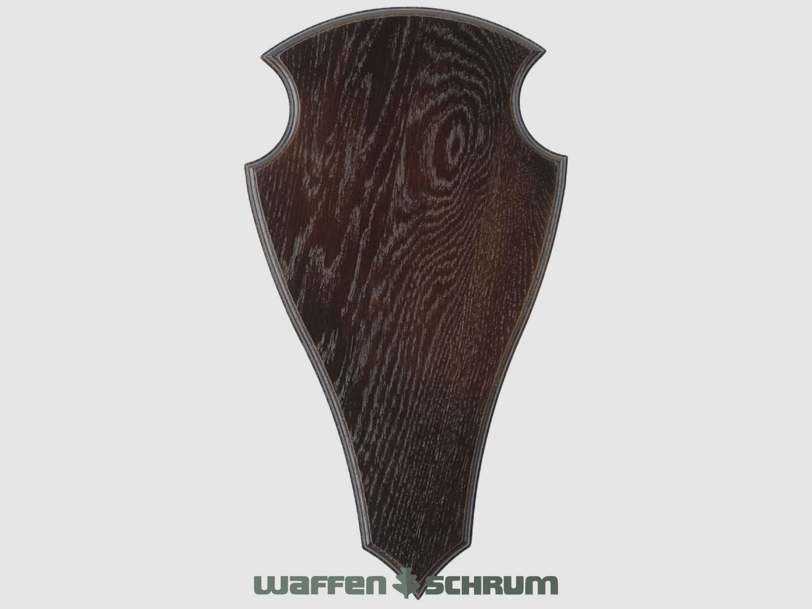 Eurohunt Geweihbrett 32x18cm Eiche - Dunkel - Spitz