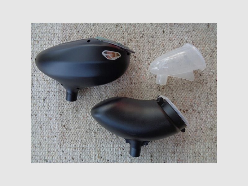 Set 3x verschiedene Paintball Hopper, unbenutzt/neu !