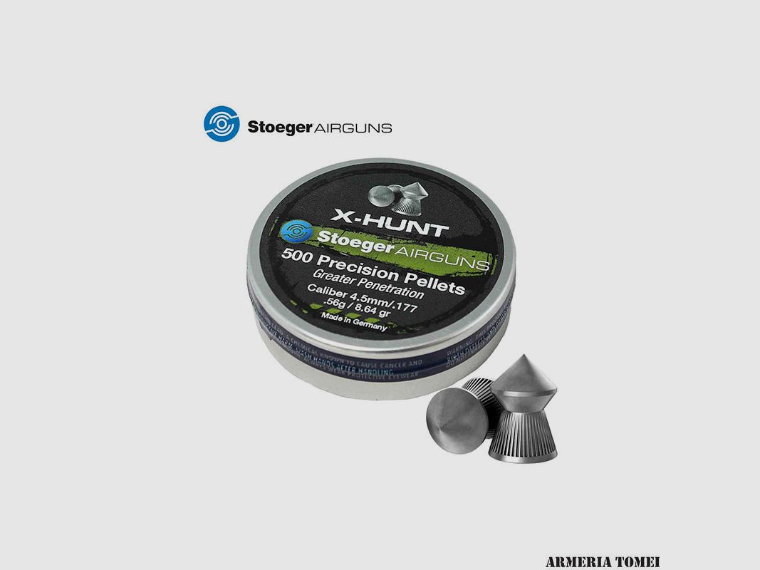 AIR GUN BULLETS – STOEGER – X-HUNT 4.5mm / .177 .56g / 8.64gr (500pcs)