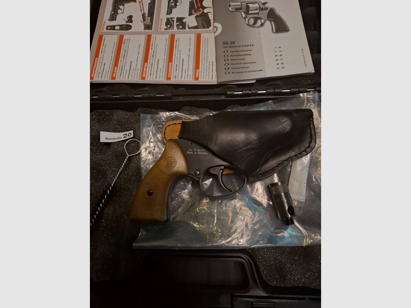 Röhm RG 59  PTB 735  9mm RK mit Lederholster "NEU"