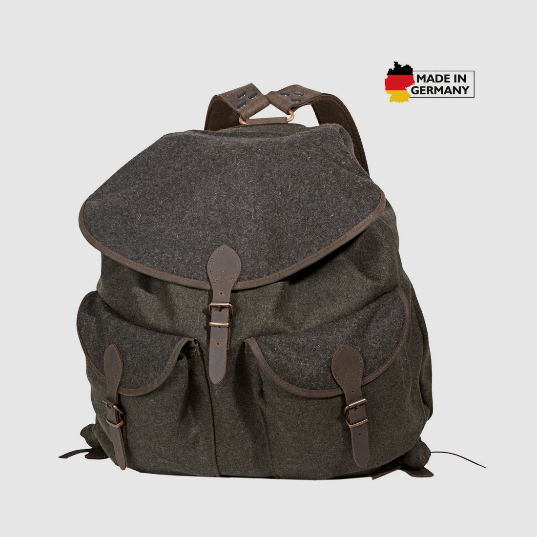 AKAH Loden-Rucksack lautlos grün/grau