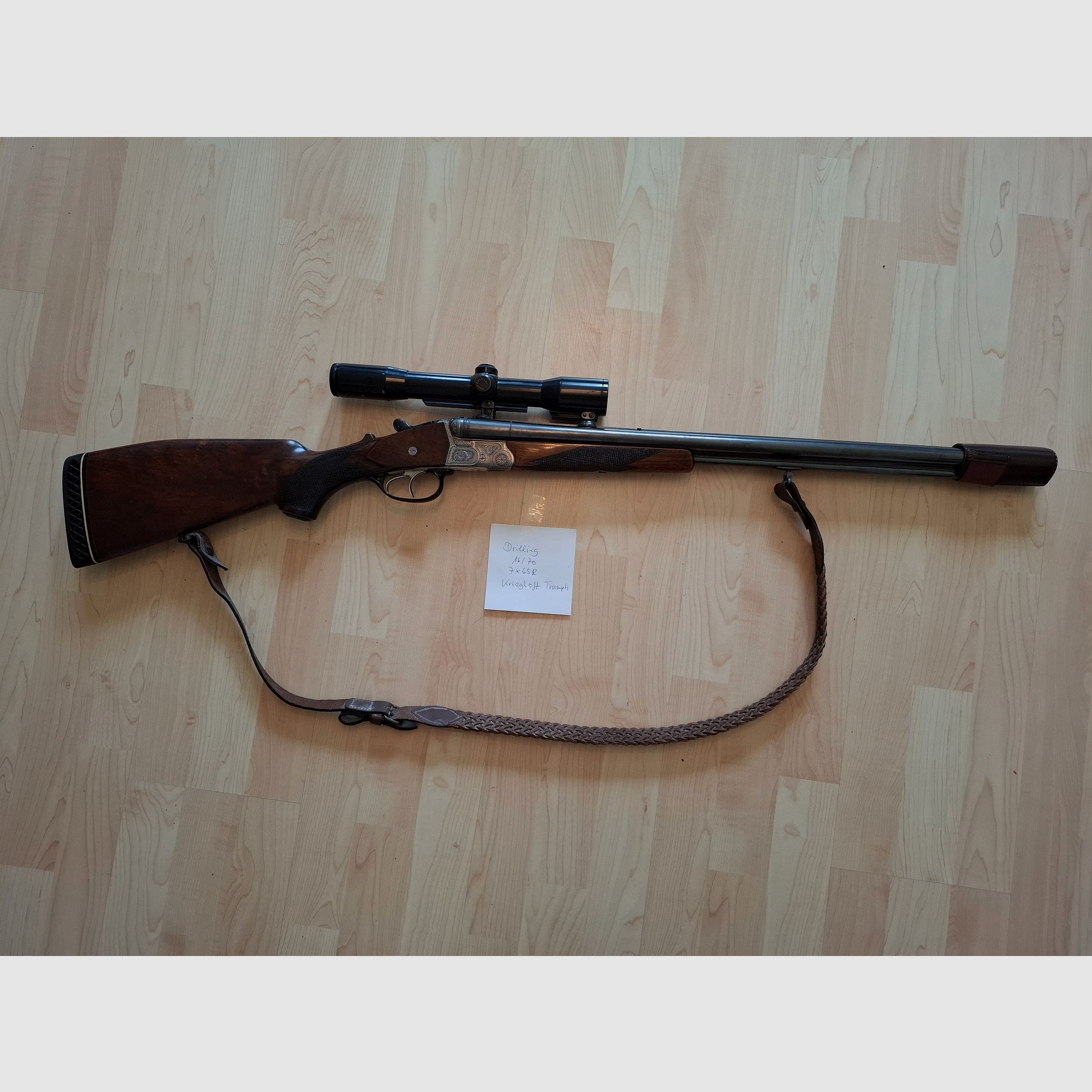 Krieghoff Trumpf Drilling 7x65R 16/70 + EL .22 Hornet