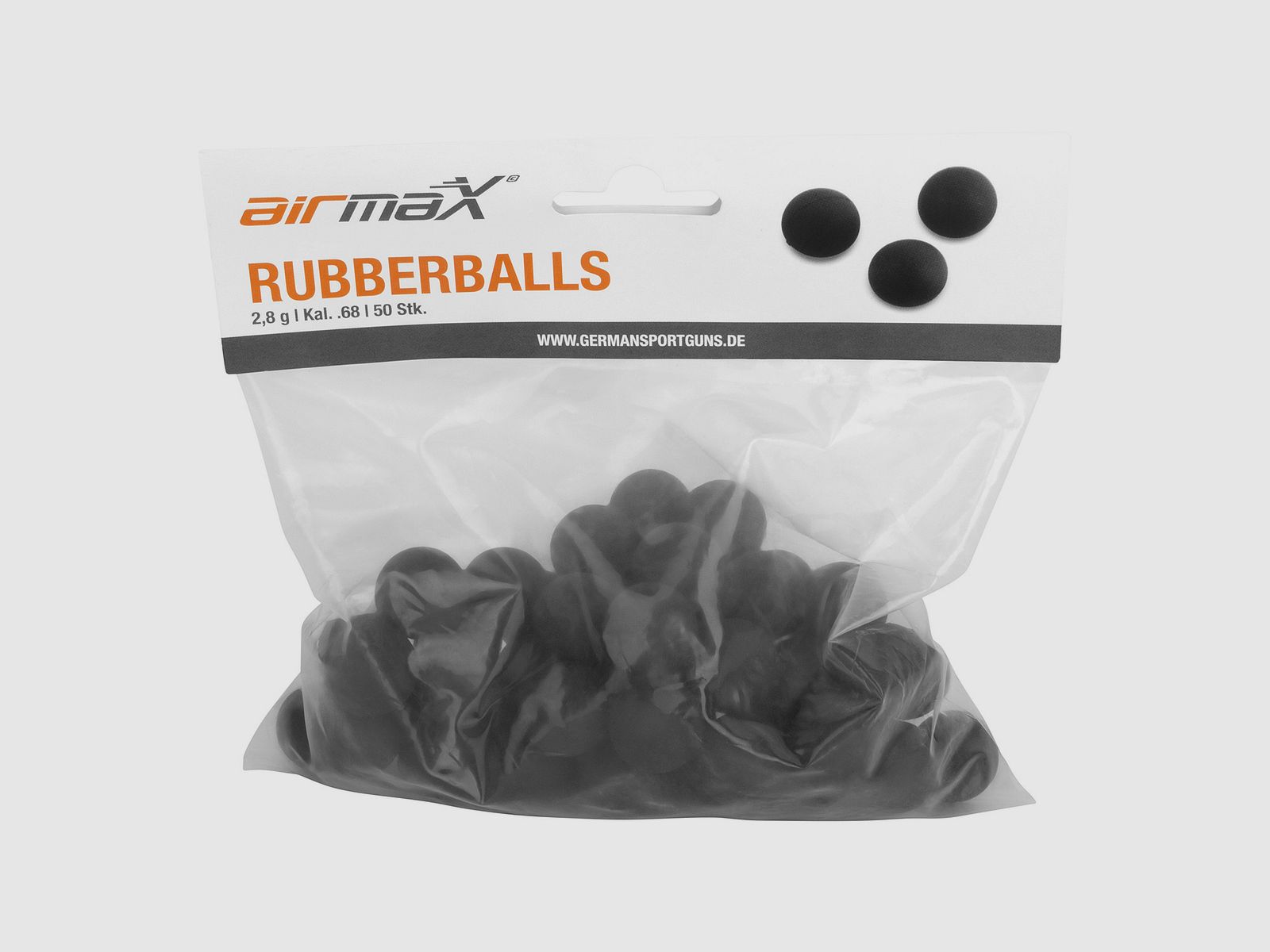 airmaX .68 rubber balls 2.8g black