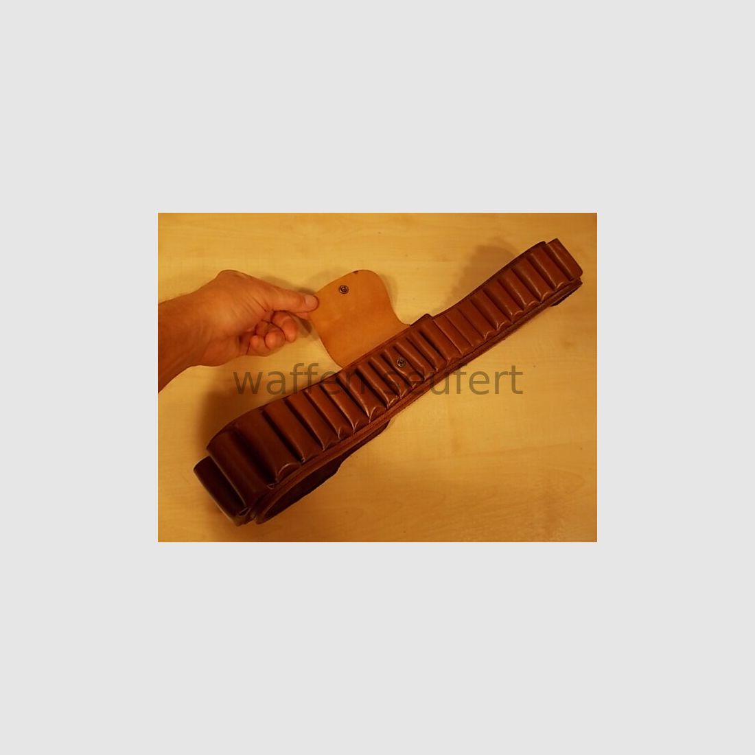 Schrotpatronengordel 12 patronen tasjes middel bijv. 30-06