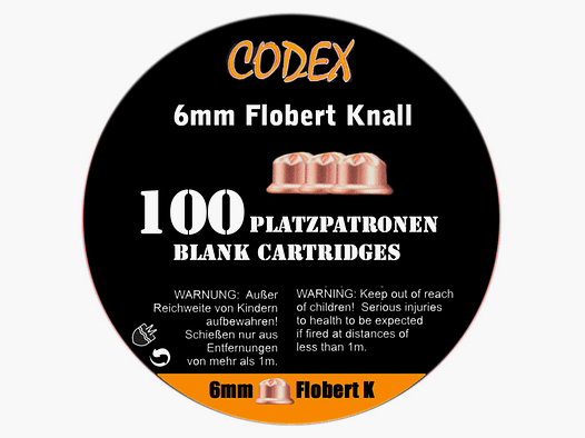 Codex Knallpatronen - Platzpatronen 6mm Flobert 100 Stück