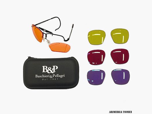 SHOOTING GLASSES – BASCHIERI & PELLAGRI SET WITH 4 LENSES