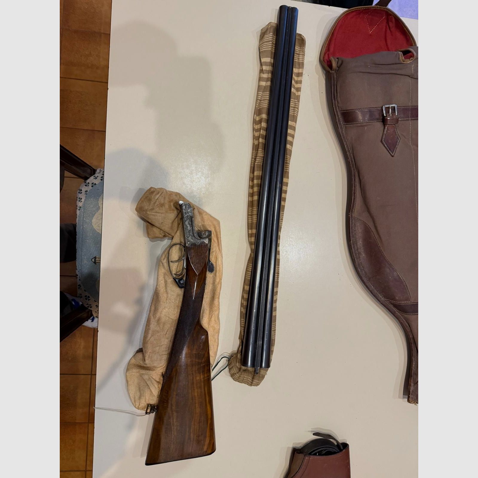 Doppietta Franz Sodia Ferlach cal.12/70 Ejector – Incisa – Con certificato originale 1950 + custodia