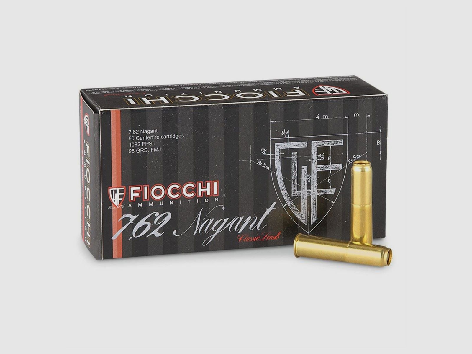 Fiocchi Kampfmunition 7,62 Nagant 6,35 g