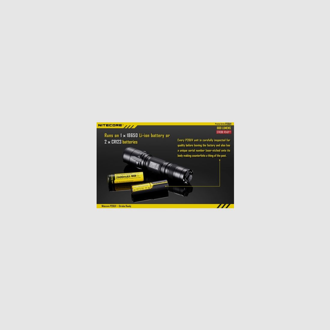 Nitecore P20UV zaklamp, 800 lumen, afbeelding 23 van 28