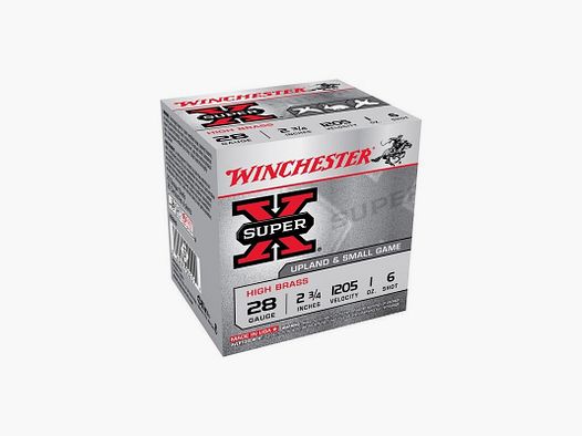 CAJA DE 25 PATRONES WINCHESTER 28-70 SUPER X HIGH BRASS 28G PB7.5