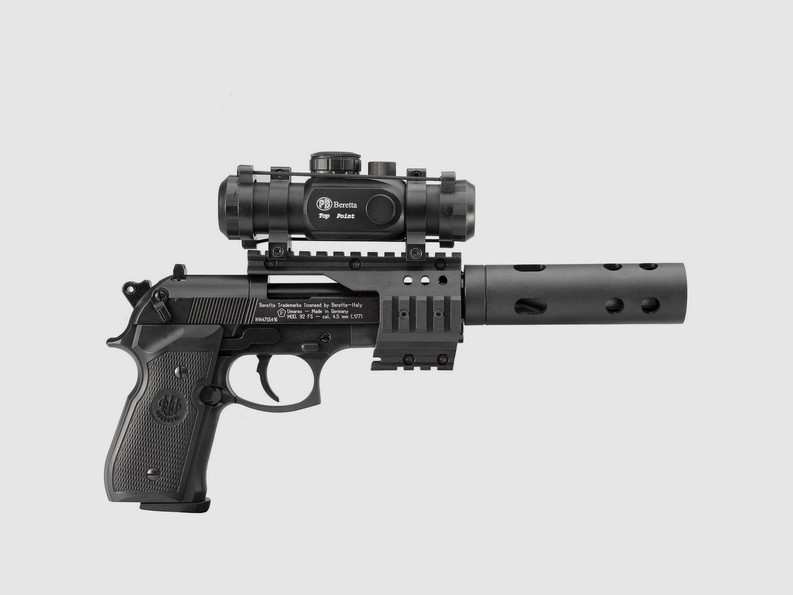 Beretta M92 FS XXTREME CO2 Luftpistole 4,5mm Diabolo Vollmetall + Zielpunktgerät + Koffer