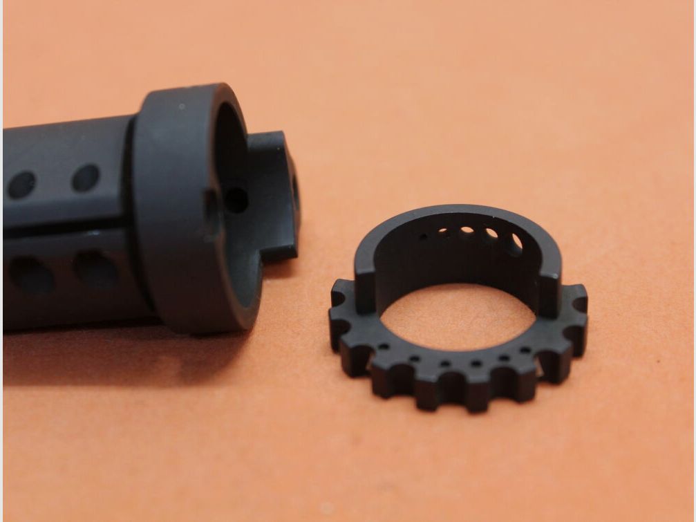 Strike Industries AR-15: Gas Block adjustable .750 Strike Industries einstellbare Gasabnahme mit Rastung 6 Positionen, Bild 4 von 5