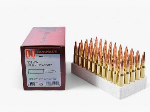 Hornady .308 Win Match BTHP 168grs / 10,9g