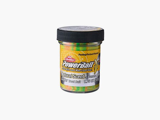 BERKLEY – POWERBAIT® NATURAL SCENT GLITTER 1.75oz 50g Rainbow/Banana