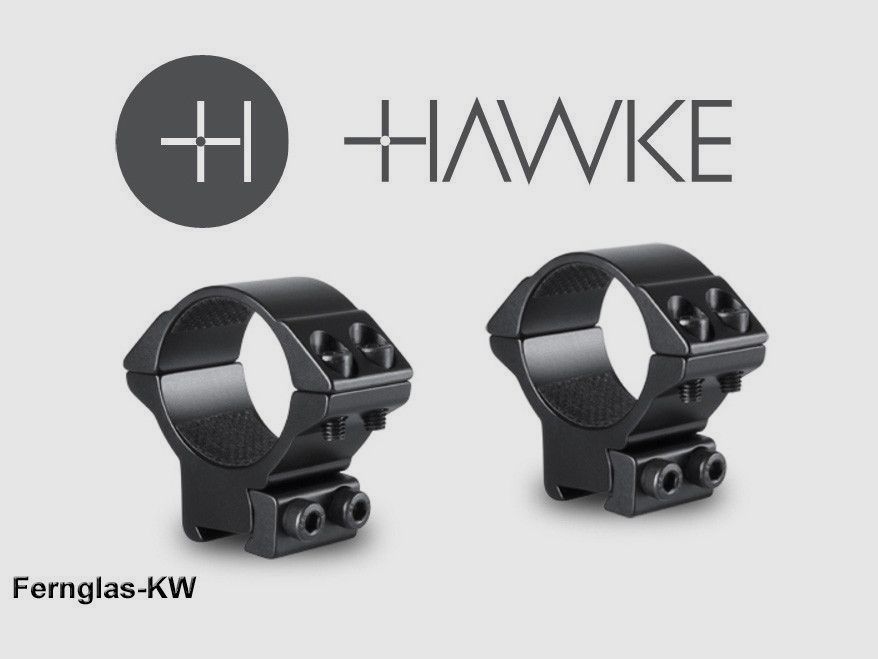 HAWKE 22107 30 mm ring mount medium for 9-11mm rail scope mount