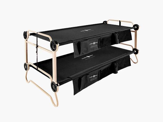 Disc-O-Bed Feldbett XL mit Seitentaschen schwarz