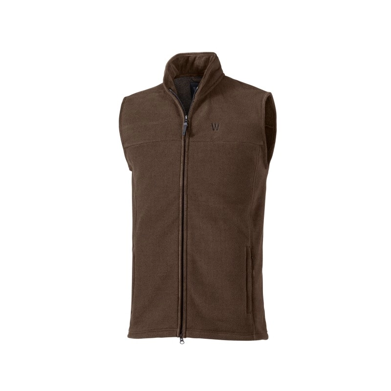 Waidmanns gilet in pile da uomo Bruno marrone