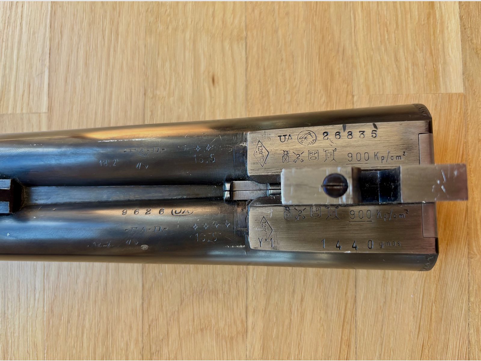 Grulla Seitenschloss Querflinte - Modell 215 - Cal. 12/70 - ejecución de alta calidad - año de fabricación 1977