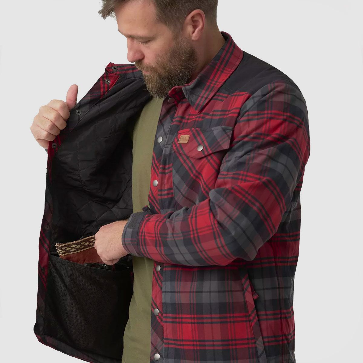 HELIKON-TEX – WARDEN WINTER SHIRT Slate Moorland Plaid, image 8 of 14