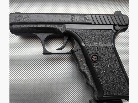 ⚠️ Attenzione collezionisti - Pezzo da vetrina - Assoluta rarità - Heckler & Koch SP9 con incisione di fabbrica, una vera rarità degli anni '90 - Esteticamente e funzionalmente in condizioni impeccabili!! Assolutamente come nuovo e sparato solo una volta per prova!! PTB - 541