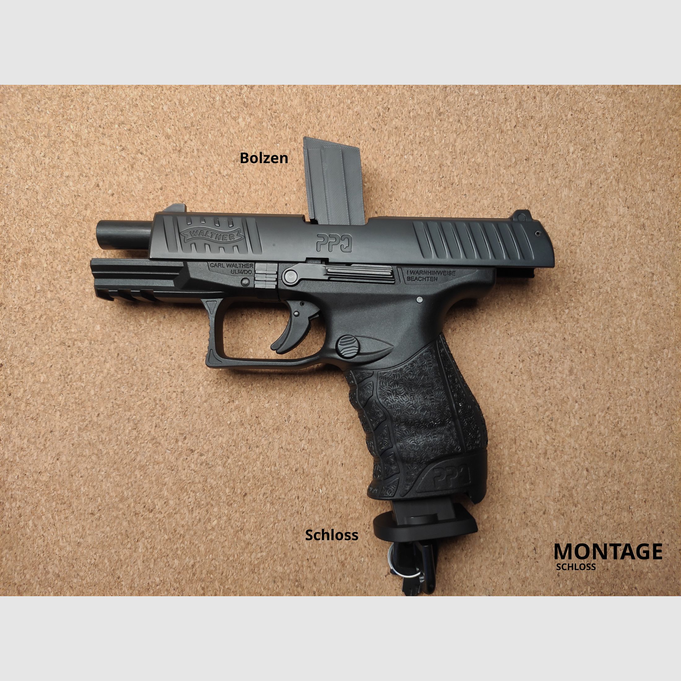 Walther P99 SRS / PAK | Wandhalterung & Schloss | Ästhetisch 