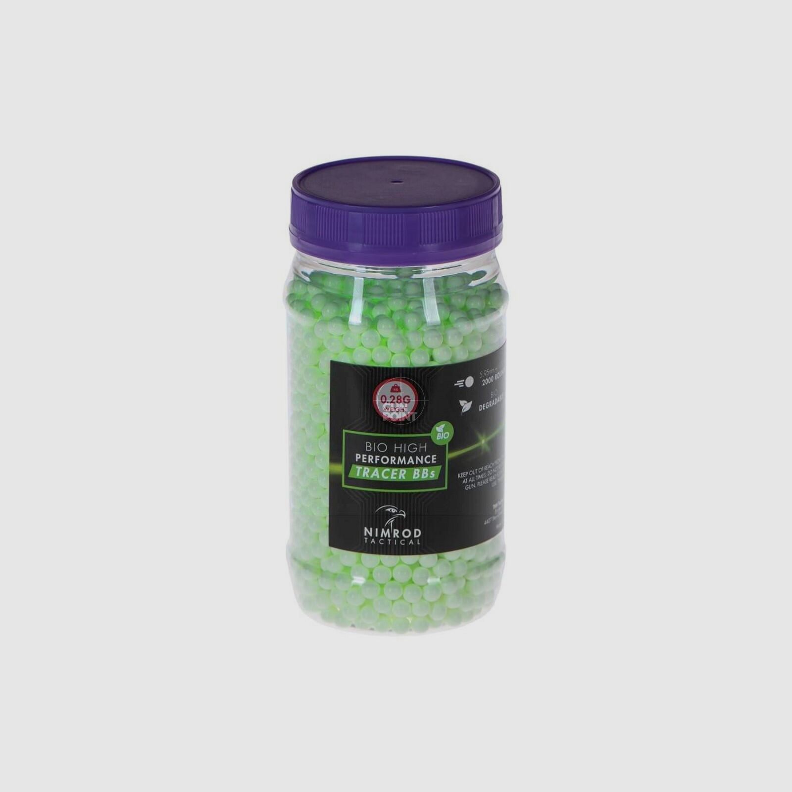 Nimrod 0.28g Bio Tracer BB Professional Performance 2000rds-Grn