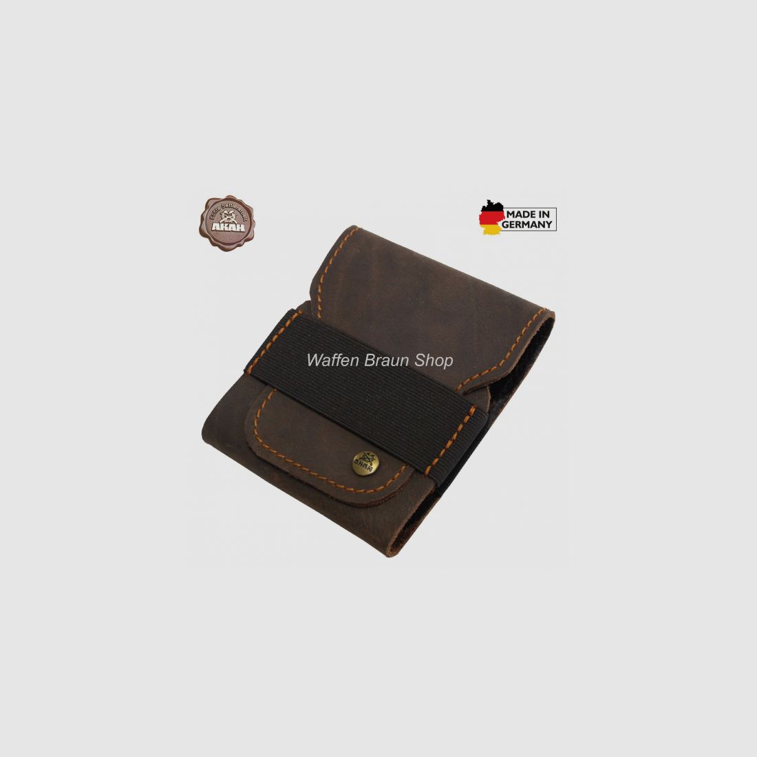 Etui patronowe AKAH z bydlęcej skóry z efektem pull-up