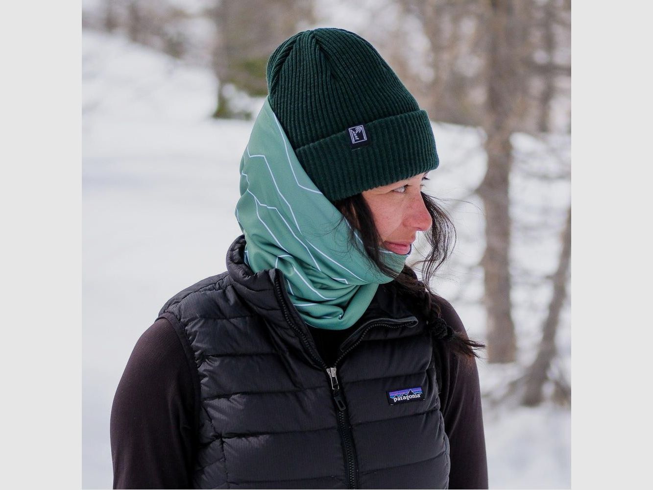 Tour de Cou Sport Attitude Vert - Tissu Respirant - Confort et Protection Thermique, image 2 sur 5