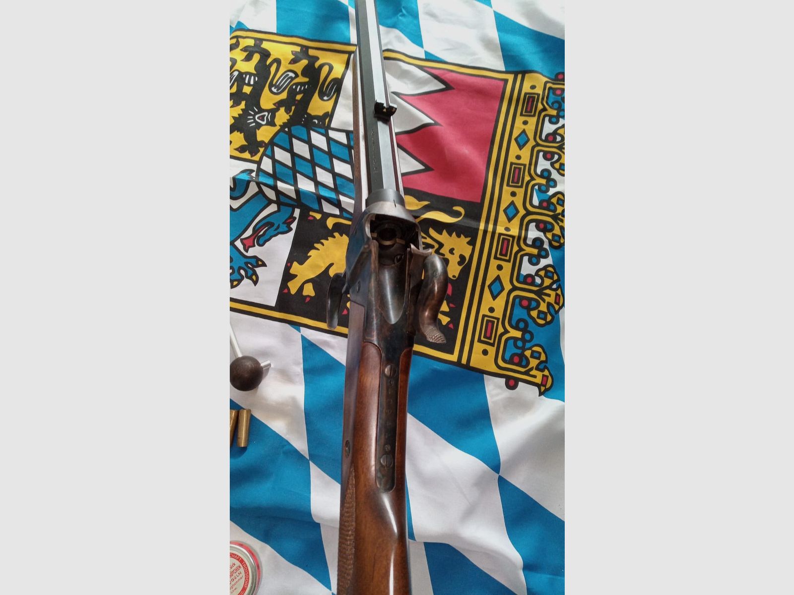 Fucile a retrocarica a percussione Pedersoli Sharps Mod. 1859 Sniper 30" Cal.45/70 Perc. Lunghezza: ca. 118cm Lunghezza della canna: ca. 74,5cm, Peso: ca. 4,5kg