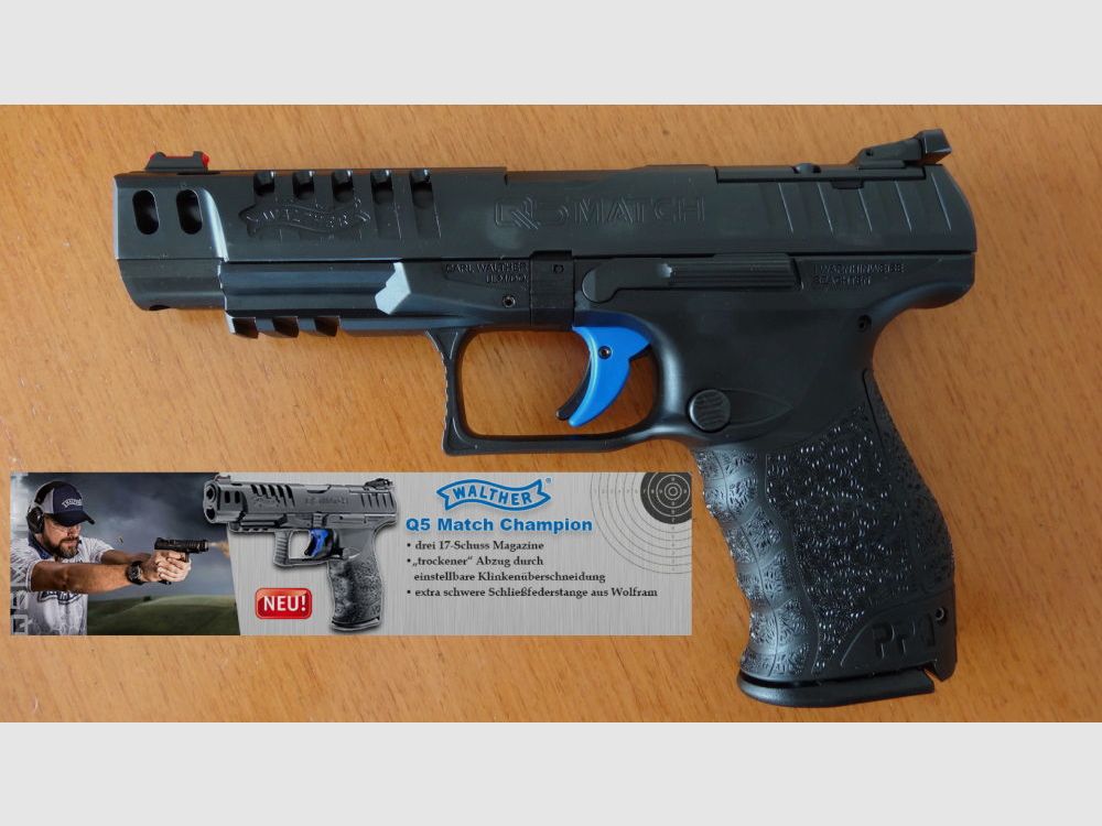 Walther SL-pistool Q5 Champion, 17-schots, 9 mm x 19, afbeelding 1 van 3