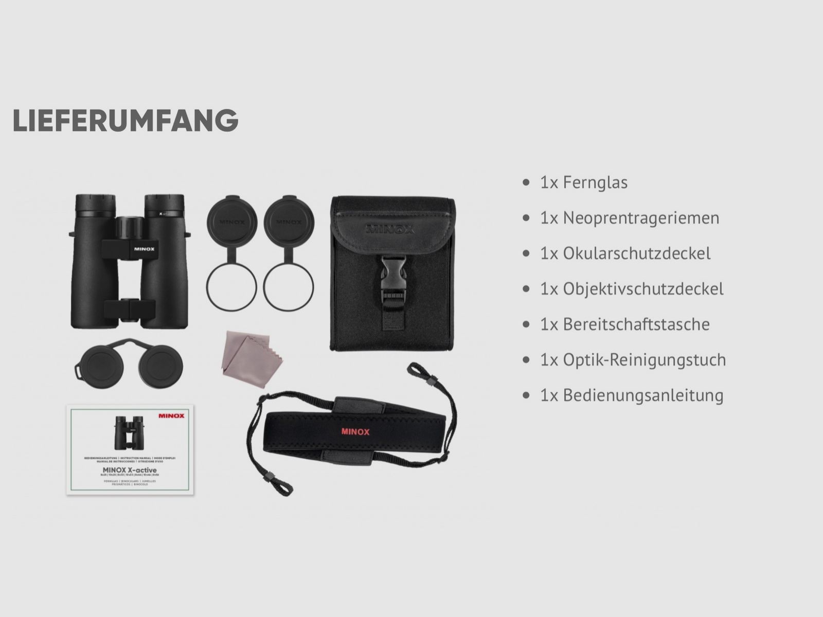 Minox 80407335 Fernglas Xactive 8x44 Neuheit für Reviergang Outdooraktivität